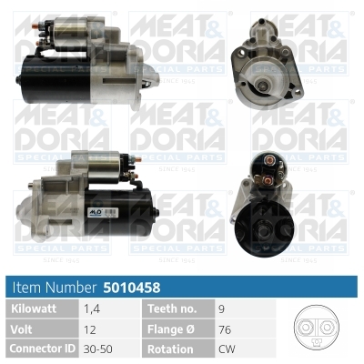 MEAT & DORIA Starter 5010458 for FORD VOLVO