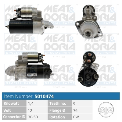 MEAT & DORIA Starter 5010474 for BMW