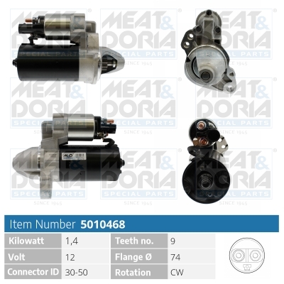 MEAT & DORIA Starter 5010468 for VAG