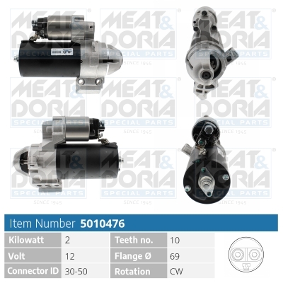 MEAT & DORIA Starter 5010476 for BMW