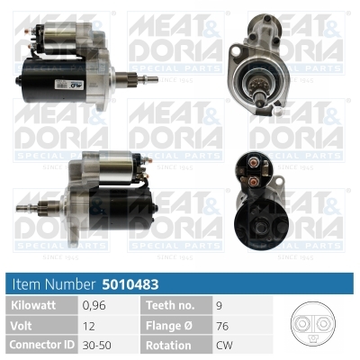 MEAT & DORIA Starter 5010483 for VAG