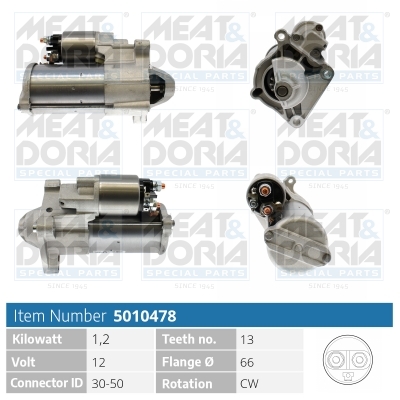 MEAT & DORIA Starter 5010478 for BMW