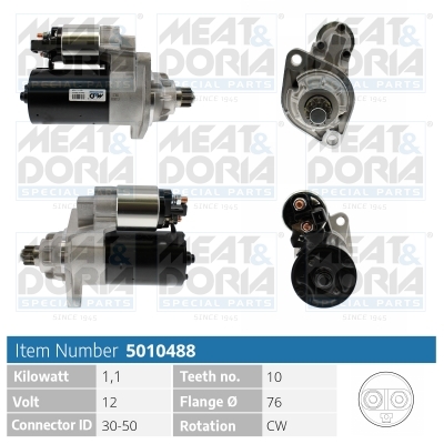 MEAT & DORIA Starter 5010488 for VAG