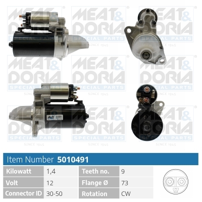 MEAT & DORIA Starter 5010491 for ROVER LAND ROVER
