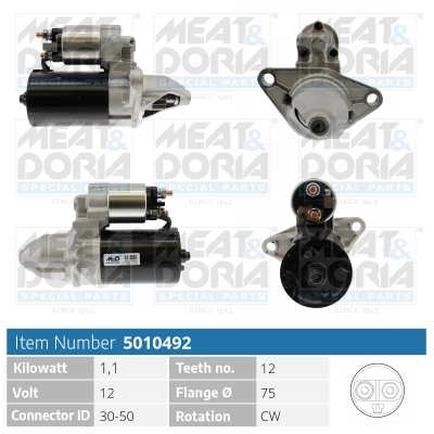 MEAT & DORIA Starter 5010492 for ROVER