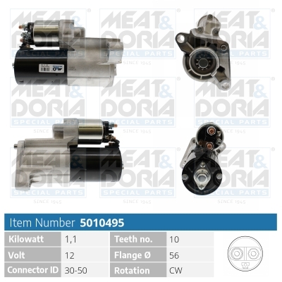 MEAT & DORIA Starter 5010495 for FORD ROVER