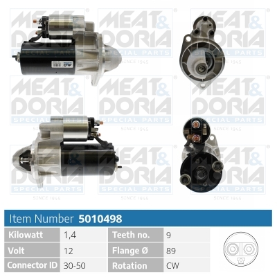 MEAT & DORIA Starter 5010498 for LANCIA SAAB