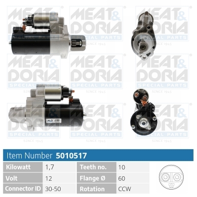 MEAT & DORIA Starter 5010517 for MERCEDES-BENZ