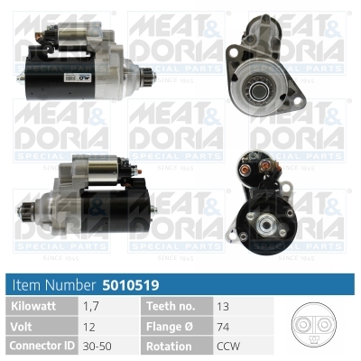 MEAT & DORIA Starter 5010519 for MERCEDES-BENZ