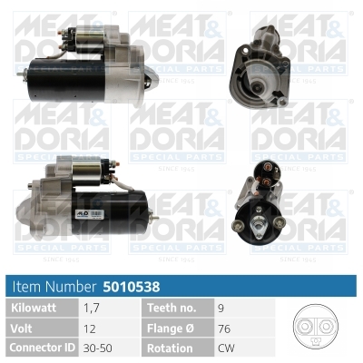 MEAT & DORIA Starter 5010538 for VOLVO
