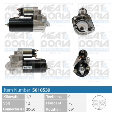 MEAT & DORIA Starter 5010539 for VOLVO