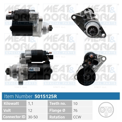 MEAT & DORIA Starter 5015125r for VAG