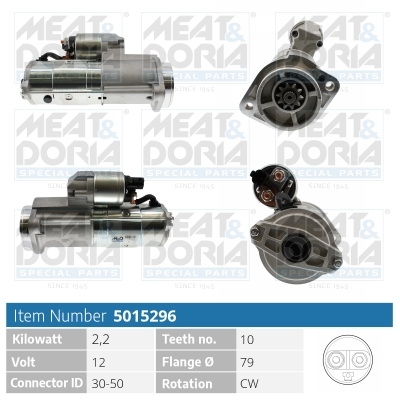 MEAT & DORIA Starter 5015296 for KIA
