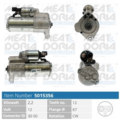 MEAT & DORIA Starter 5015356 for VAG