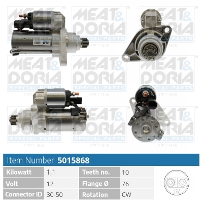 MEAT & DORIA Starter 5015868 for VAG