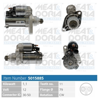 MEAT & DORIA Starter 5015885 for VAG