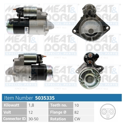 MEAT & DORIA Starter 5035335 for LANCIA MITSUBISHI