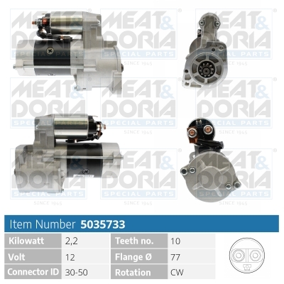 MEAT & DORIA Starter 5035733 for MITSUBISHI