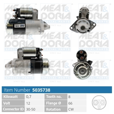 MEAT & DORIA Starter 5035738 for SUZUKI MITSUBISHI