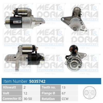 MEAT & DORIA Starter 5035742 for MAZDA MITSUBISHI