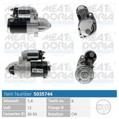 MEAT & DORIA Starter 5035744 for CITROËN/PEUGEOT MITSUBISHI