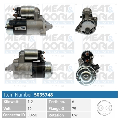 MEAT & DORIA Starter 5035748 for SUZUKI MITSUBISHI