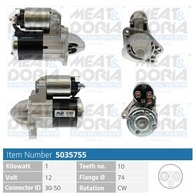 MEAT & DORIA Starter 5035755 for MAZDA MITSUBISHI