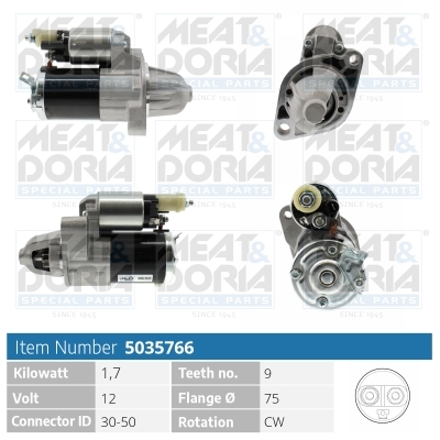 MEAT & DORIA Starter 5035766 for HONDA MITSUBISHI