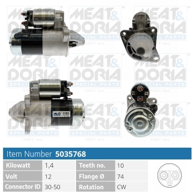 MEAT & DORIA Starter 5035768 for FORD MAZDA MITSUBISHI KIA