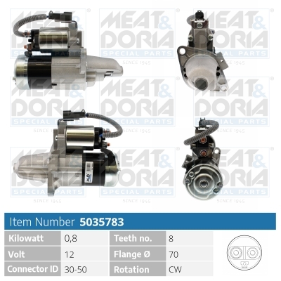 MEAT & DORIA Starter 5035783 for MITSUBISHI NISSAN