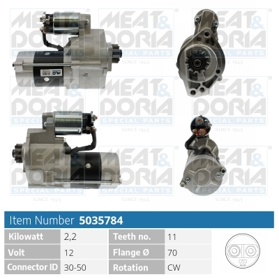 MEAT & DORIA Starter 5035784 for MITSUBISHI NISSAN