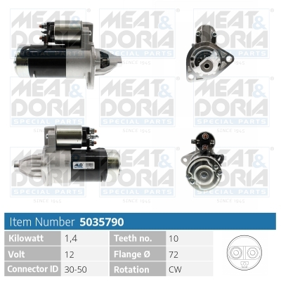 MEAT & DORIA Starter 5035790 for CHRYSLER MITSUBISHI