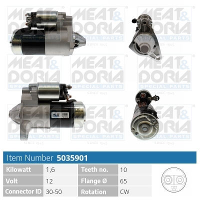 MEAT & DORIA Starter 5035901 for CHRYSLER MITSUBISHI JEEP