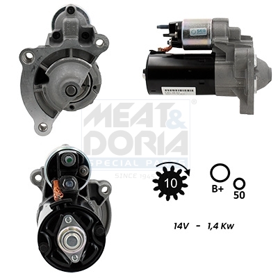 MEAT & DORIA Starter 5010040g for CITROËN/PEUGEOT LANCIA OPEL MITSUBISHI SUZUKI