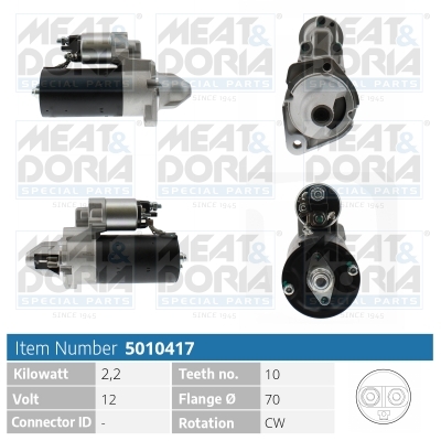 MEAT & DORIA Starter 5010417 for MERCEDES-BENZ