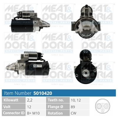 MEAT & DORIA Starter 5010420 for FORD CITROËN/PEUGEOT