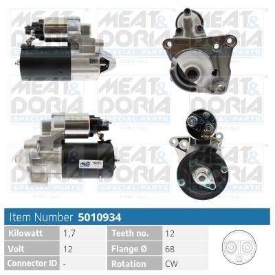 MEAT & DORIA Starter 5010934 for RENAULT NISSAN