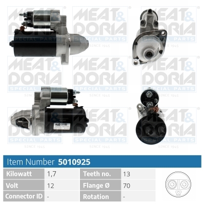 MEAT & DORIA Starter 5010925 for MERCEDES-BENZ