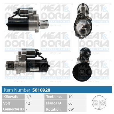 MEAT & DORIA Starter 5010928 for MERCEDES-BENZ
