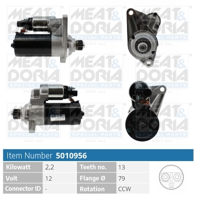 MEAT & DORIA Starter 5010956 for VAG
