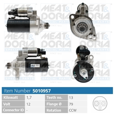 MEAT & DORIA Starter 5010957 for VAG