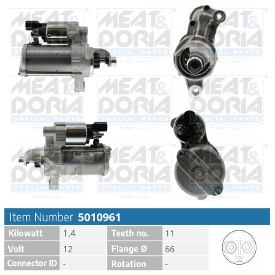 MEAT & DORIA Starter 5010961 for VAG