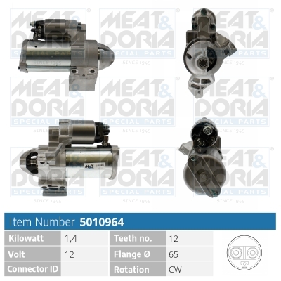 MEAT & DORIA Starter 5010964 for BMW