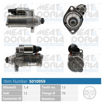 MEAT & DORIA Starter 5010959 for VAG