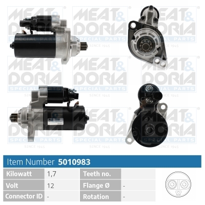 MEAT & DORIA Starter 5010983 for VAG