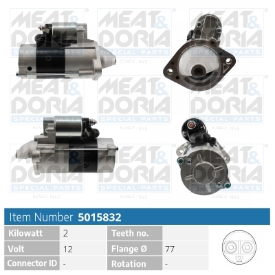 MEAT & DORIA Starter 5015832 for KIA MITSUBISHI NISSAN