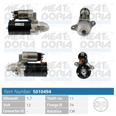 MEAT & DORIA Starter 5010494 for BMW TOYOTA