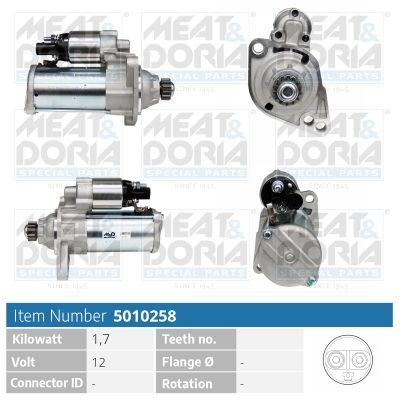 MEAT & DORIA Starter 5010258 for VW
