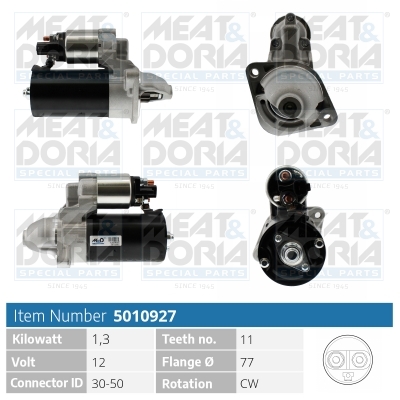 MEAT & DORIA Starter 5010927 for KIA