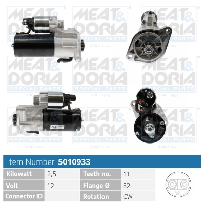 MEAT & DORIA Starter 5010933 for TOYOTA